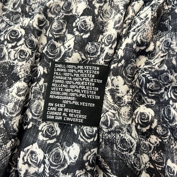 Guess Trench Coat Black Double Breasted Belted Polyester EUC S claz L - Picture 14 of 15